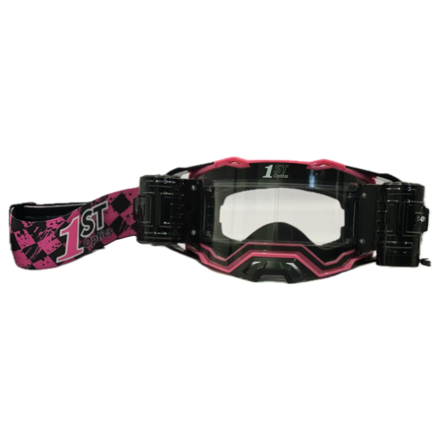1ST Optics MX Goggles - Pink/Black/Black
