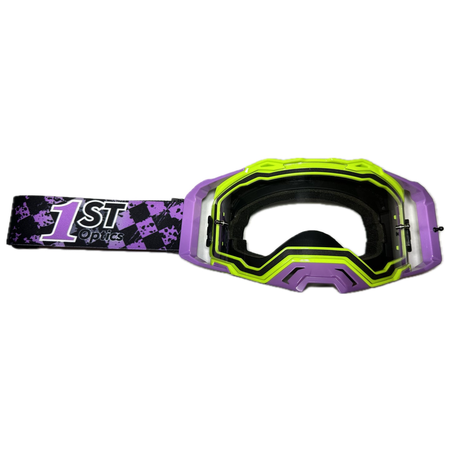 1ST Optics MX Goggle - Flo/Purple/Purple
