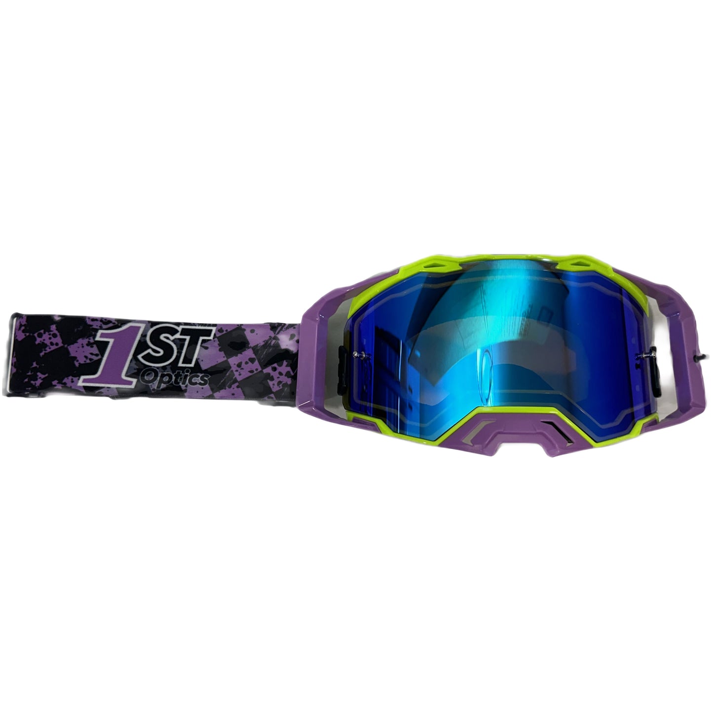 1ST Optics MX Goggle - Flo/Purple/Purple