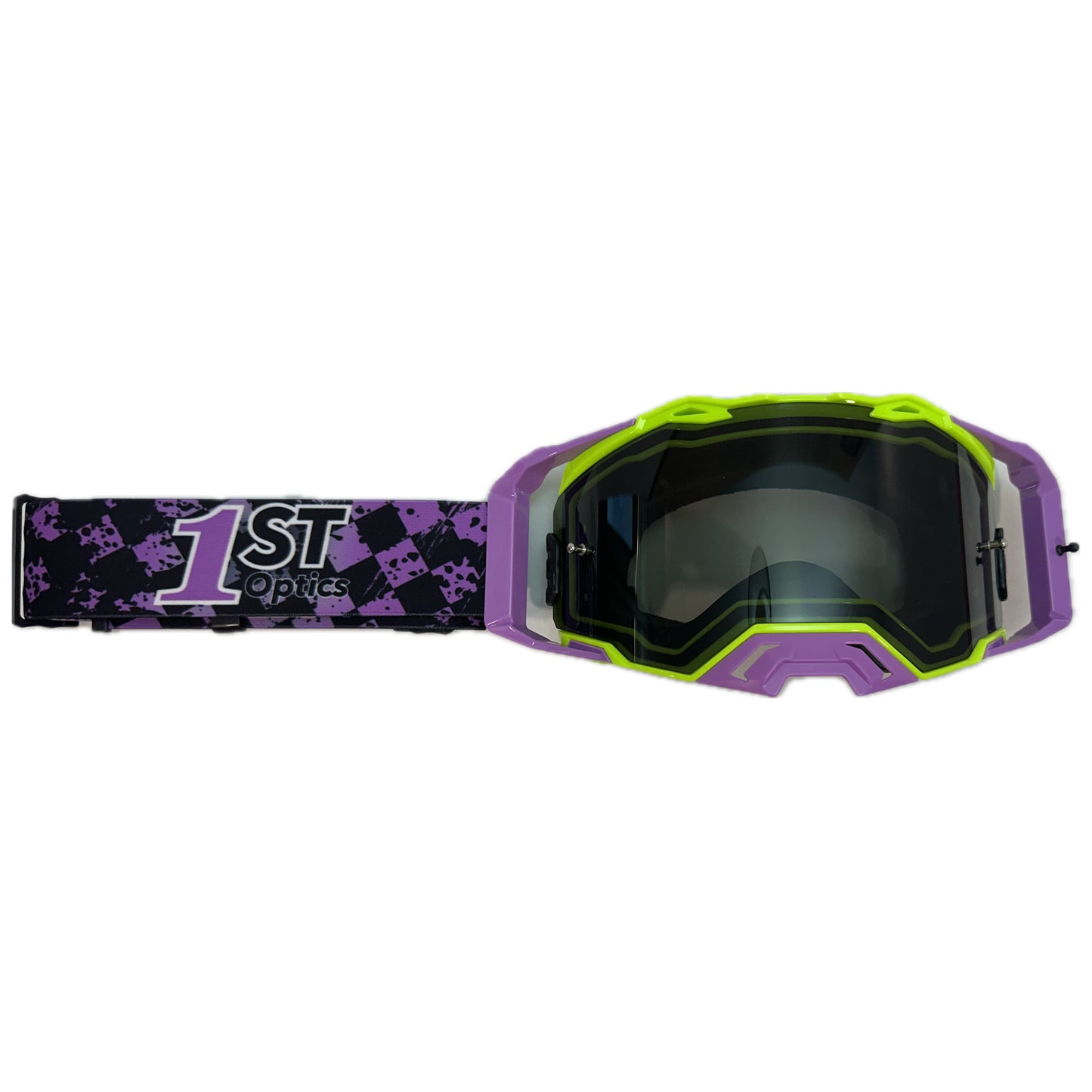 1ST Optics MX Goggle - Flo/Purple/Purple