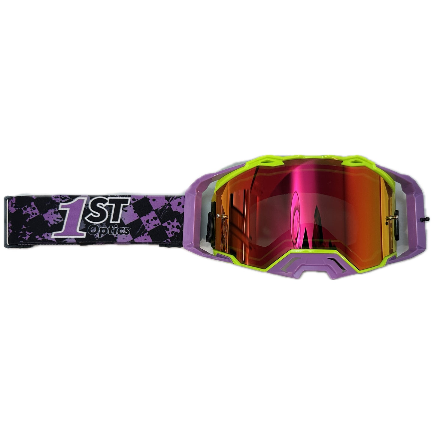 1ST Optics MX Goggle - Flo/Purple/Purple