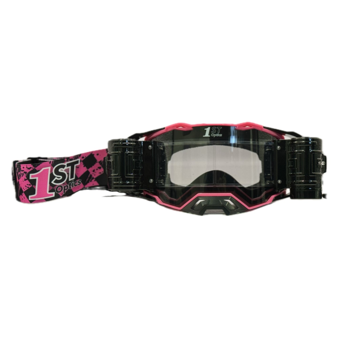 1ST Optics MX Goggles - Pink/Black/Black