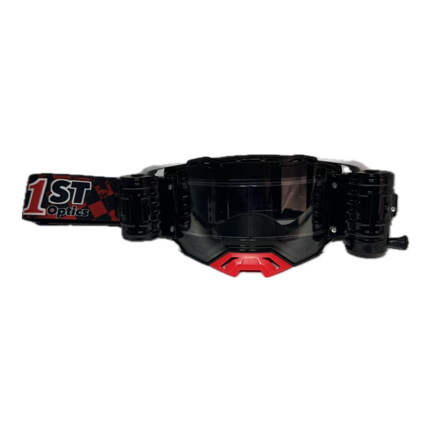 1ST Optics MX Goggle - Black/White/Red