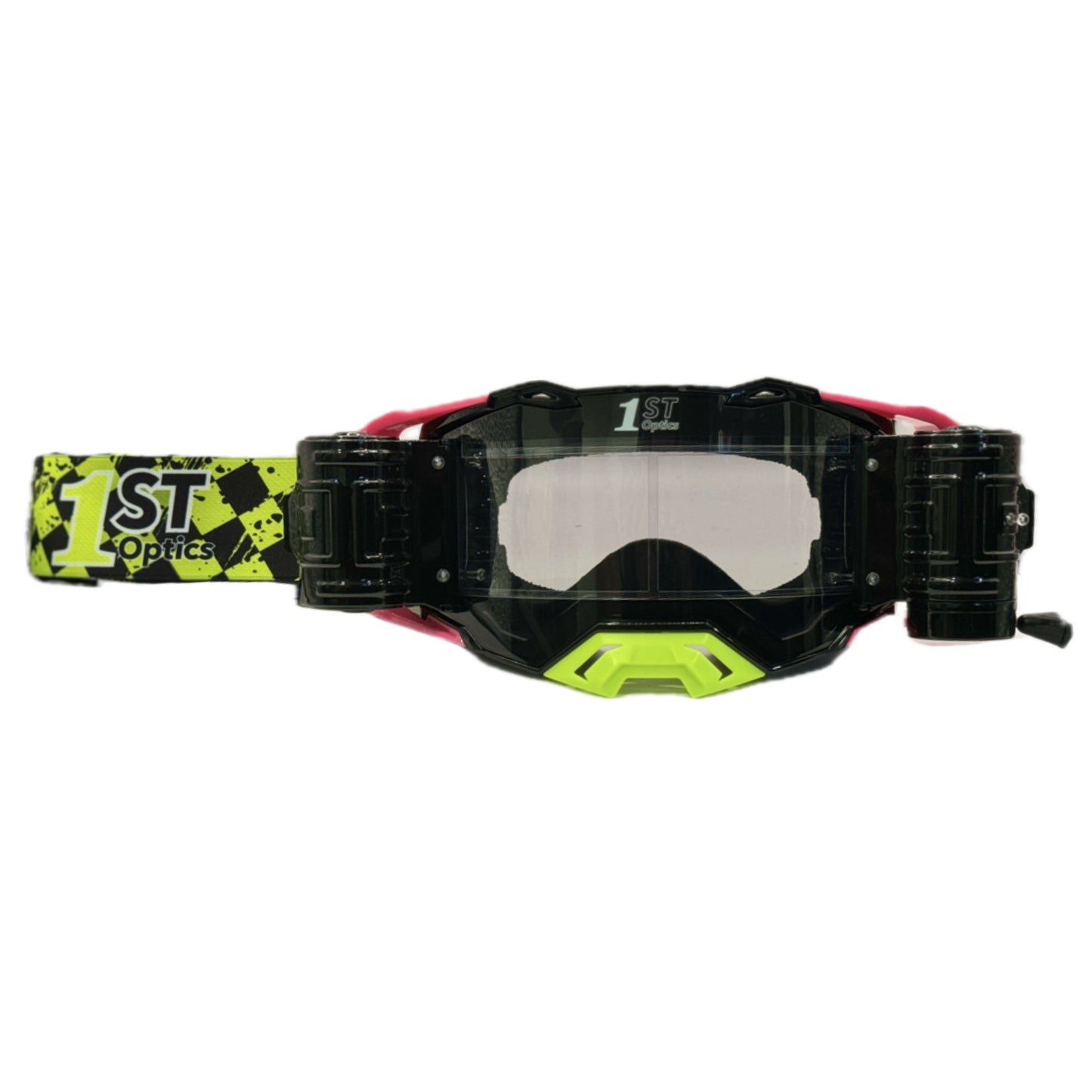 1ST Optics MX Goggle - Black/Pink/Flo