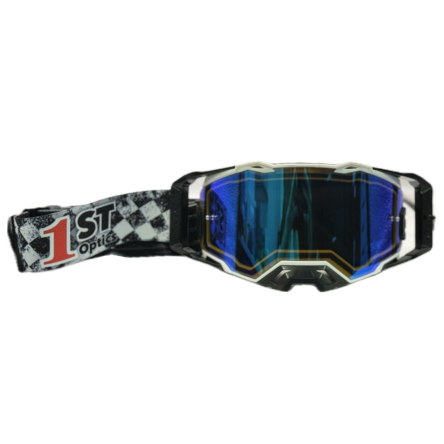 1ST Optics MX Goggle - White/Black/Black