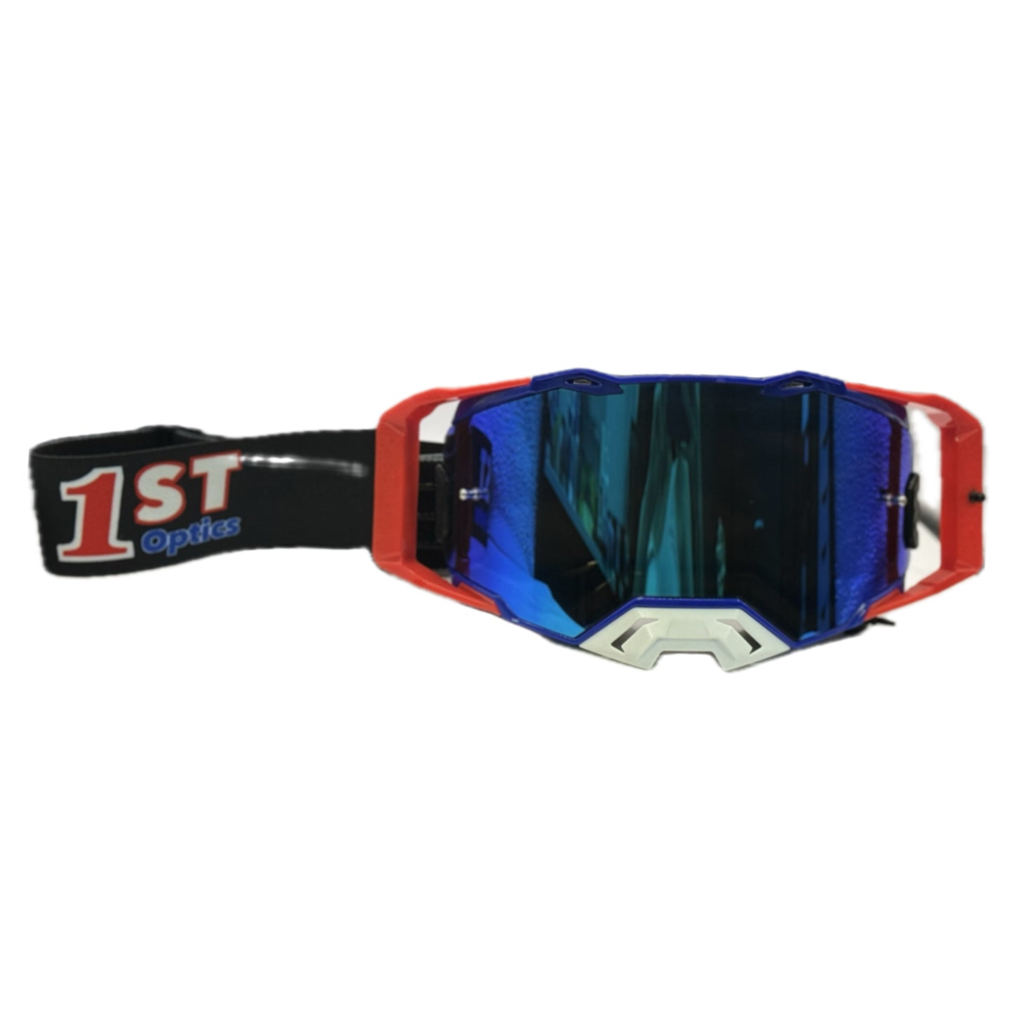 1ST Optics MX Goggle - Blue/Red/White