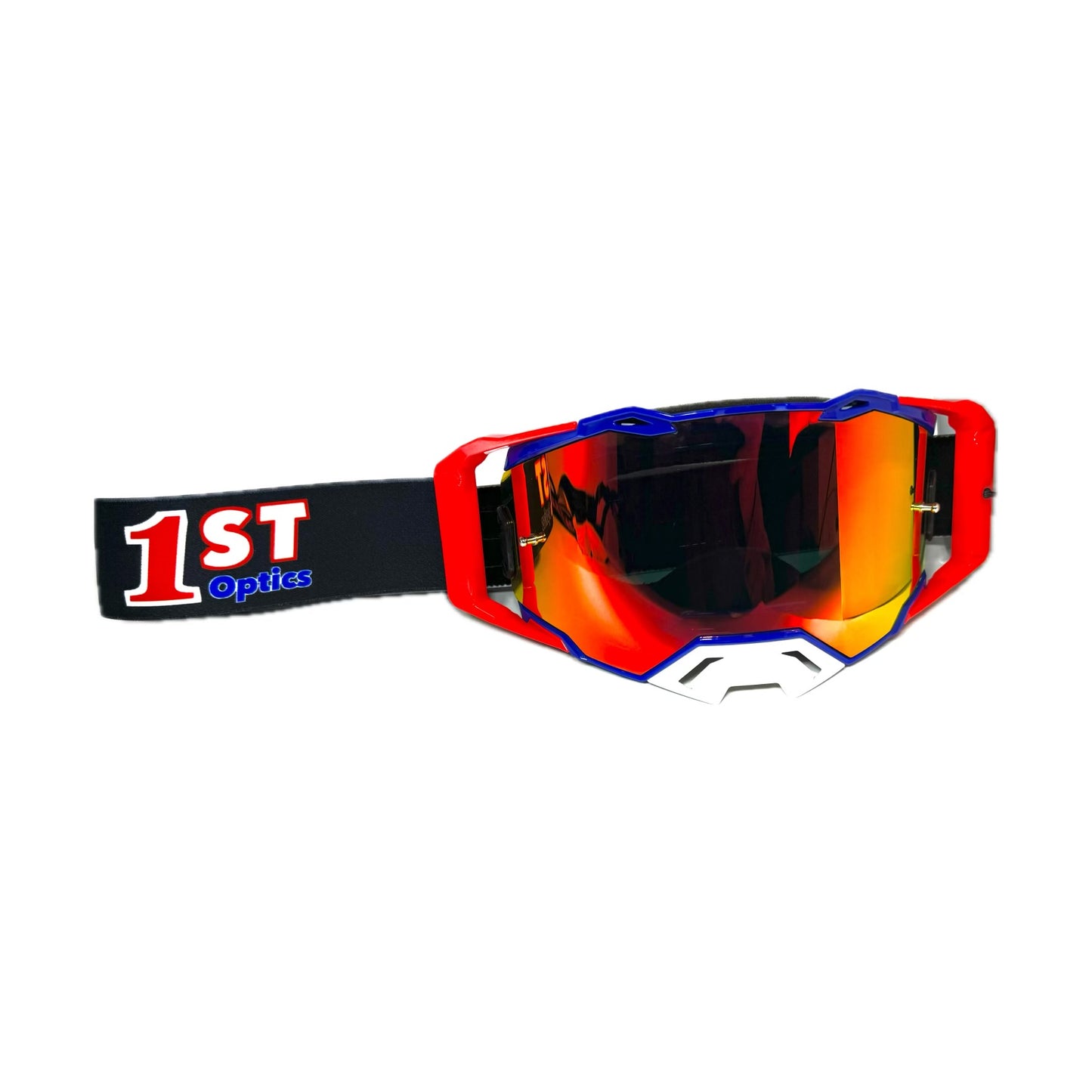 1ST Optics MX Goggle - Blue/Red/White