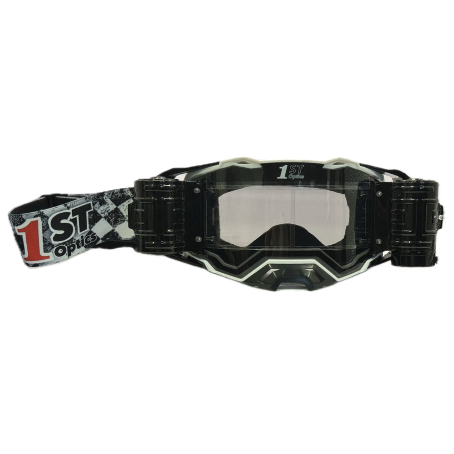 1ST Optics MX Goggle - White/Black/Black