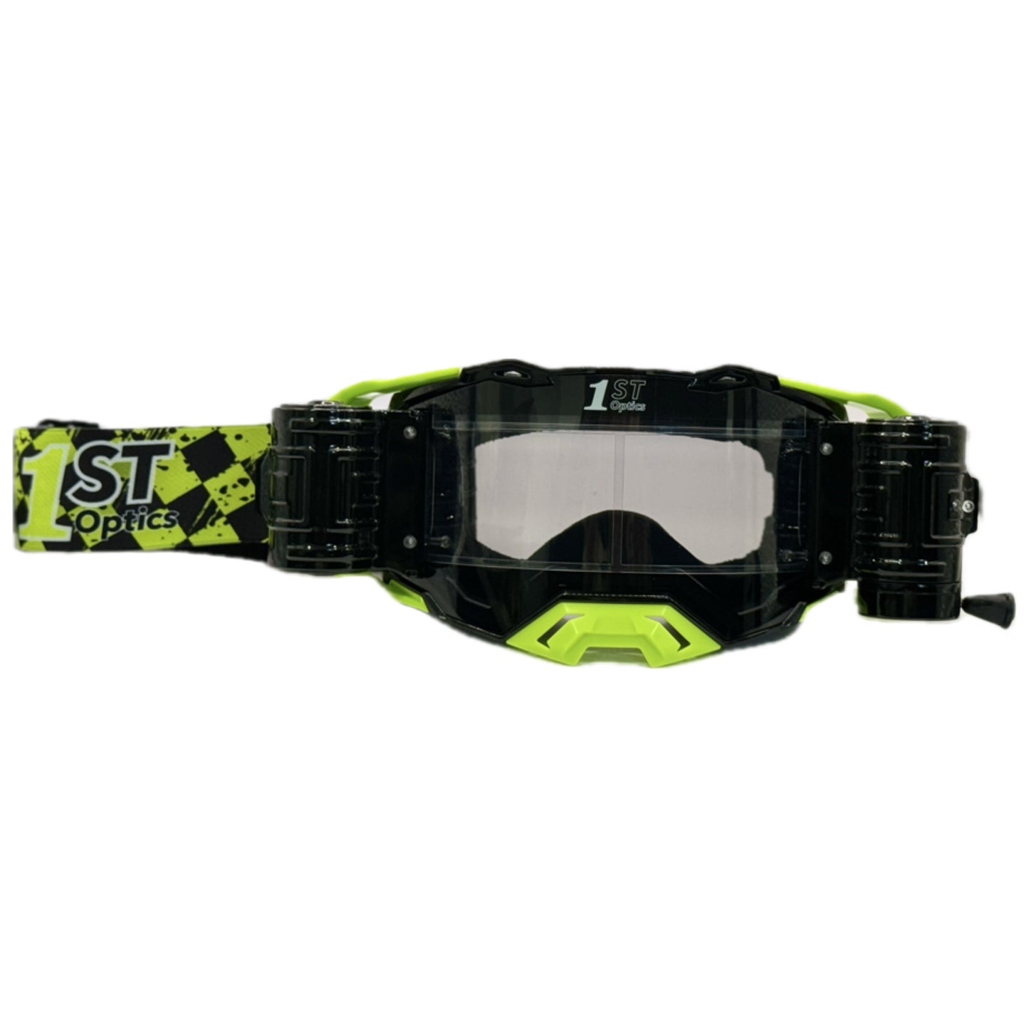 1ST Optics MX Goggle - Black/Flo/Flo