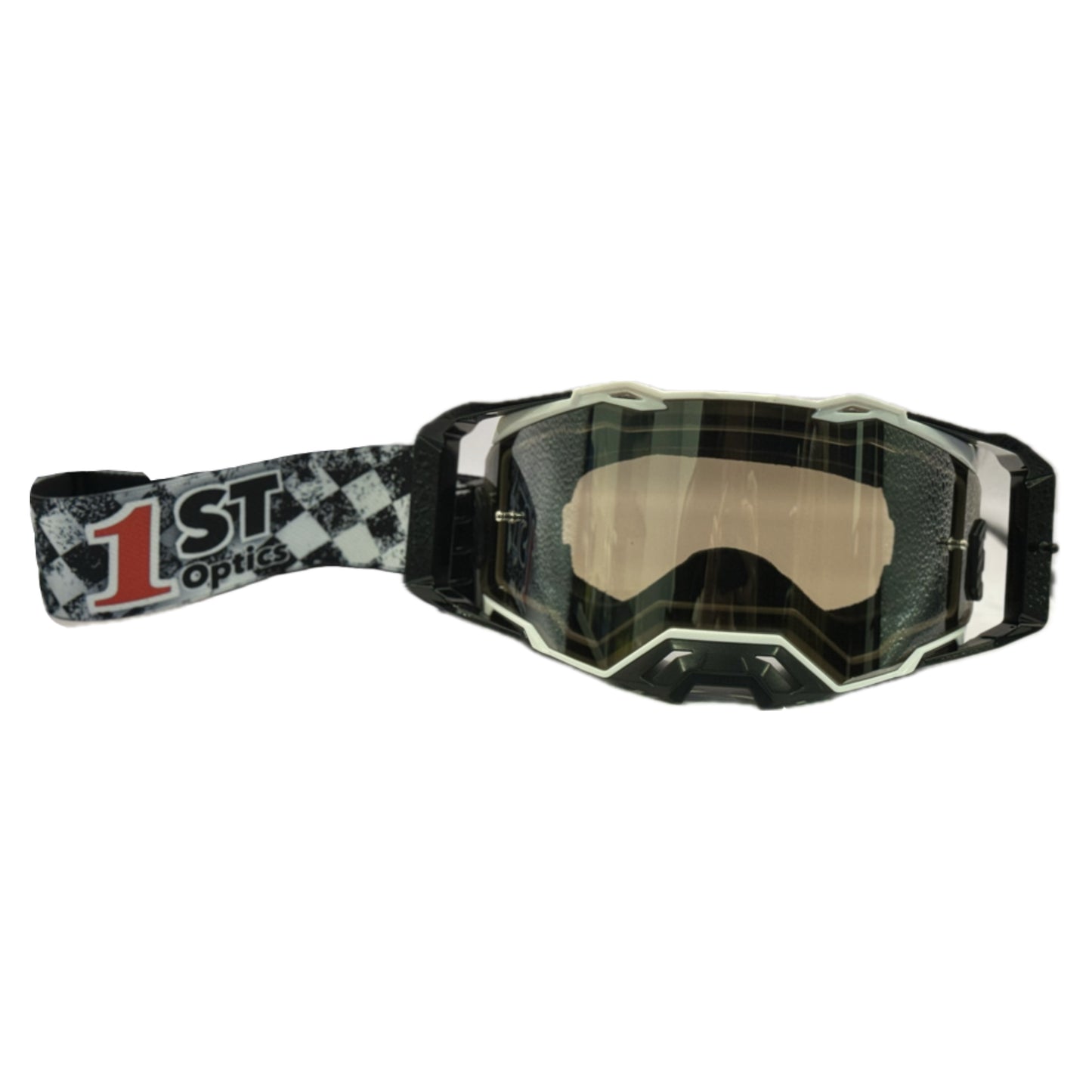 1ST Optics MX Goggle - White/Black/Black