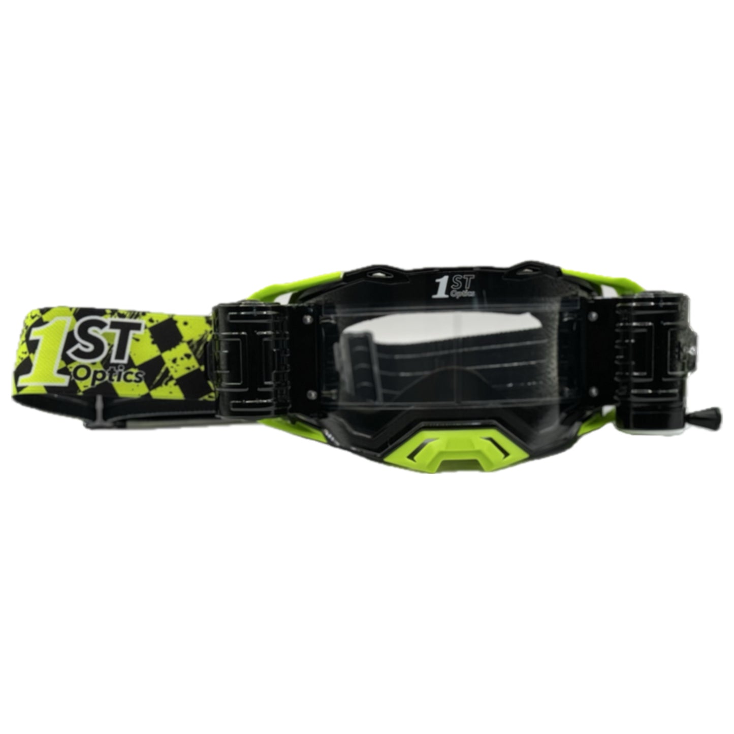 1ST Optics MX Goggle - Black/Flo/Flo