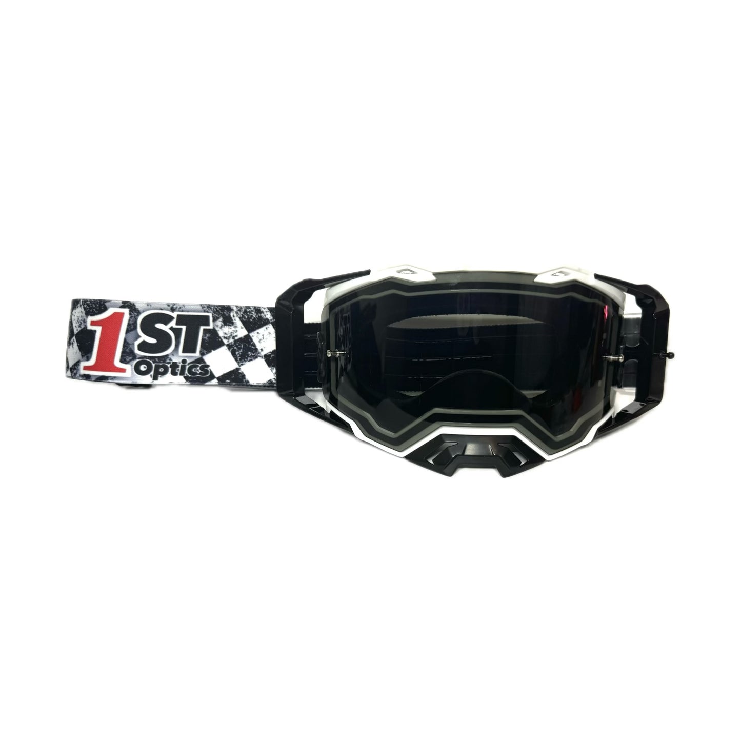 1ST Optics MX Goggle - White/Black/Black