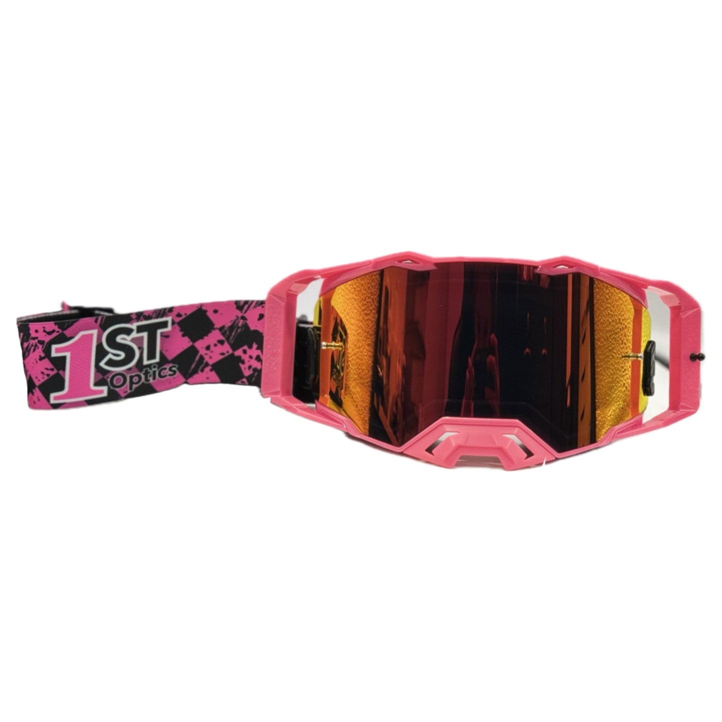 1ST Optics MX Goggles - Pink/Pink/Pink