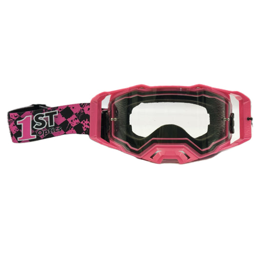 1ST Optics MX Goggles - Pink/Pink/Pink