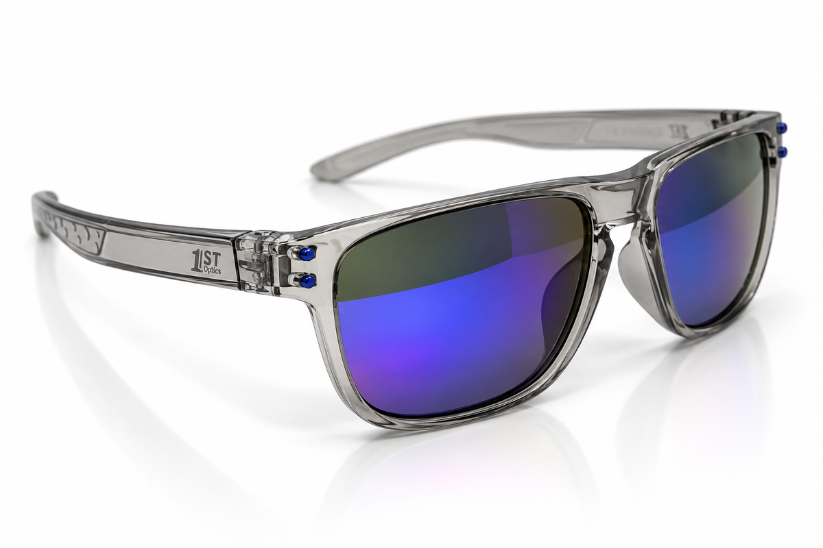 1ST Optics Podium Sunglasses- Transparent, Blue